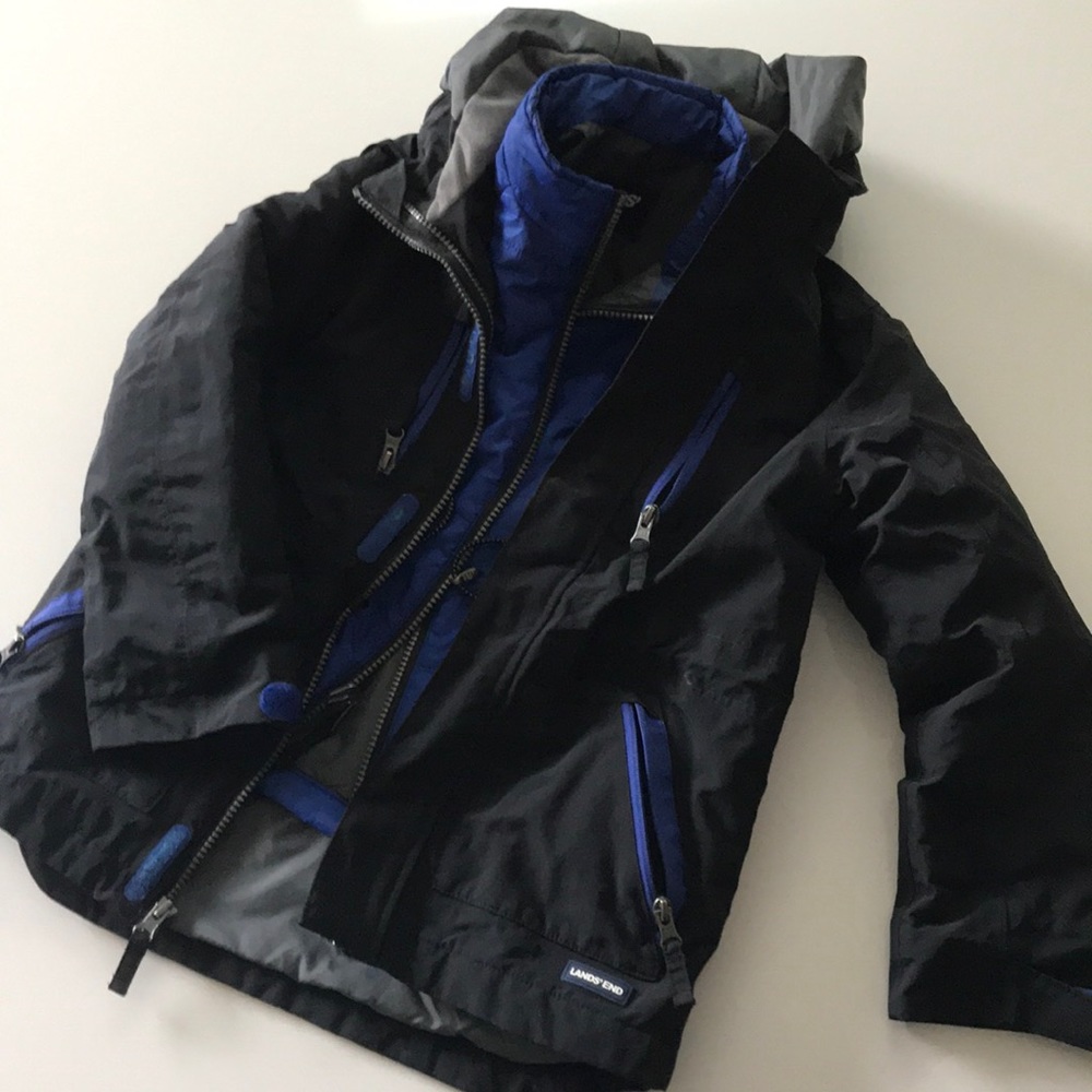 Lands end Sz 7 3 in 1 squall waterproof like new!